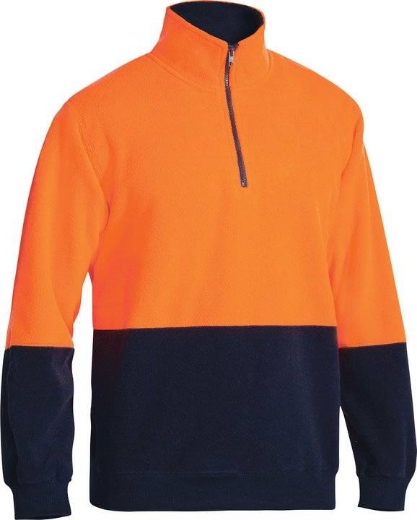 Picture of Bisley, Hi Vis Polar Fleece Zip Pullover